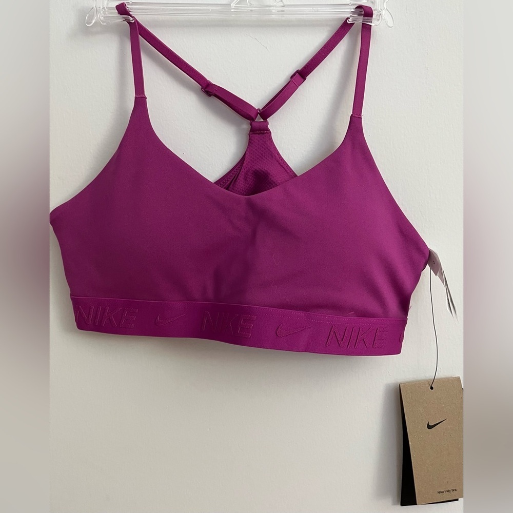 Nike Indy Dri-Fit Sports Bra Purple Pink XL